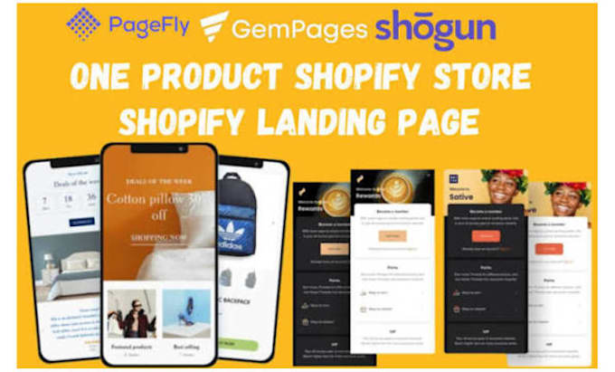 landing page shopify one product store conversion page design using pagefly