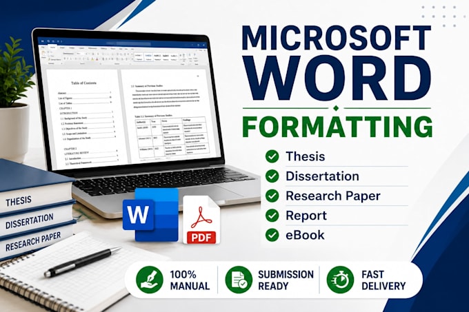edit, design and format word document, thesis, report, article, proposals