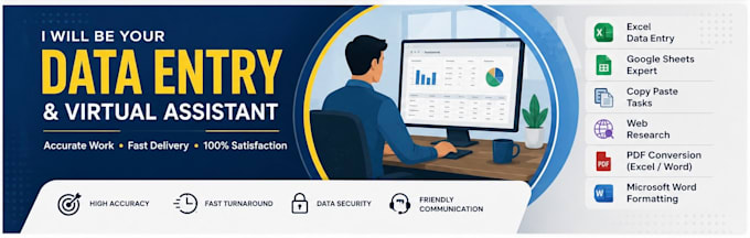 do accurate data entry, copy paste, web research and excel tasks