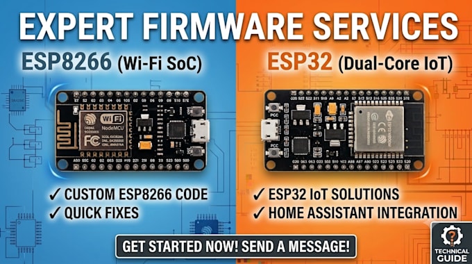 write custom esp32 and esp8266 firmware for your iot project