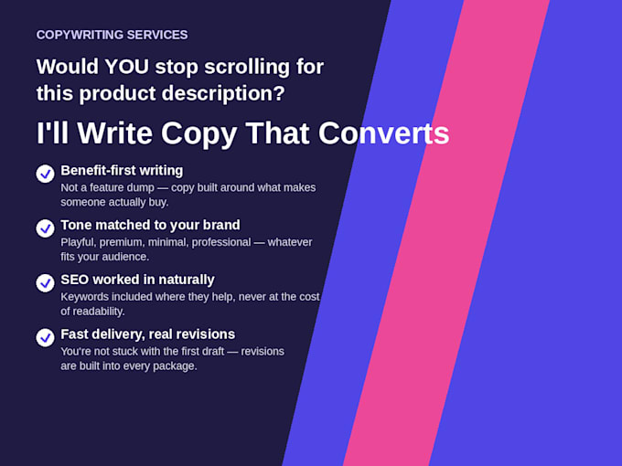 write persuasive product descriptions and website copy