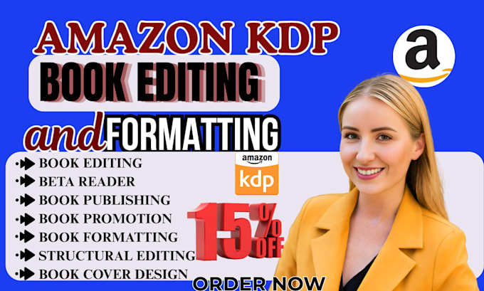 do book formatting for amazon kdp, paperback, book editing