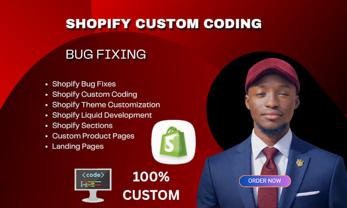 do shopify custom coding shopify bug fix and theme customization