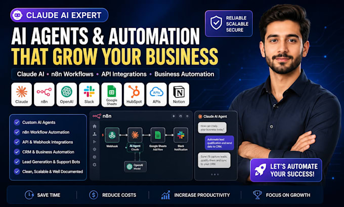 build claude ai agents, n8n automation and ai workflows