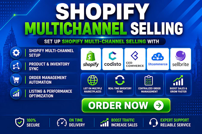 set up shopify multi channel selling codisto cedcommerce litcommerce sellbrite