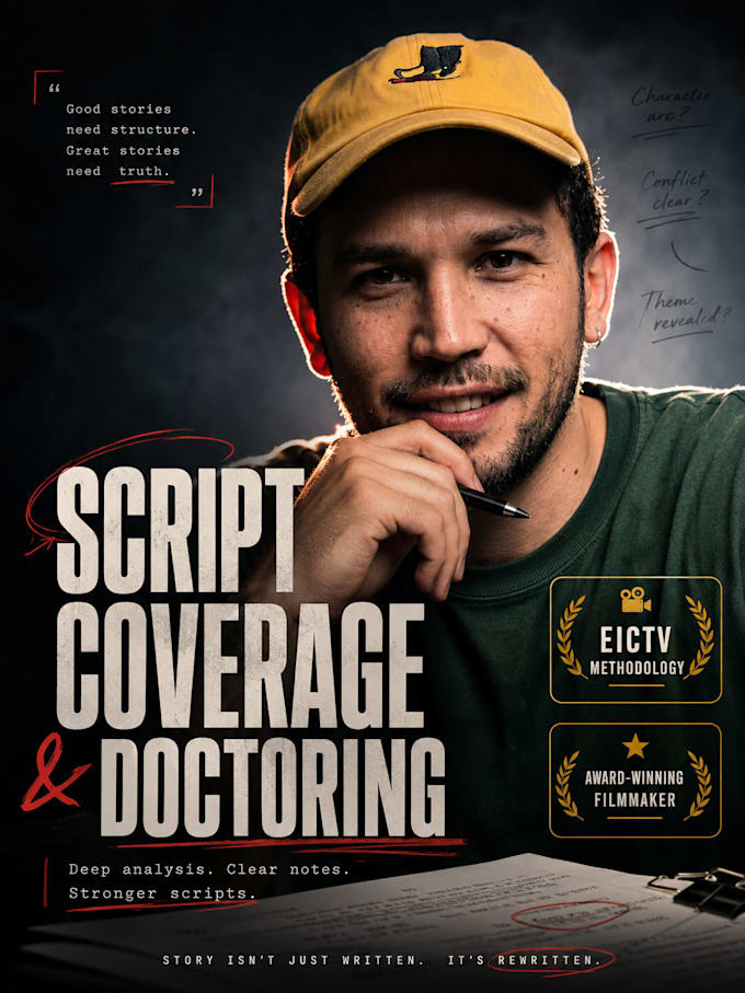 be your script doctor and provide professional script coverage