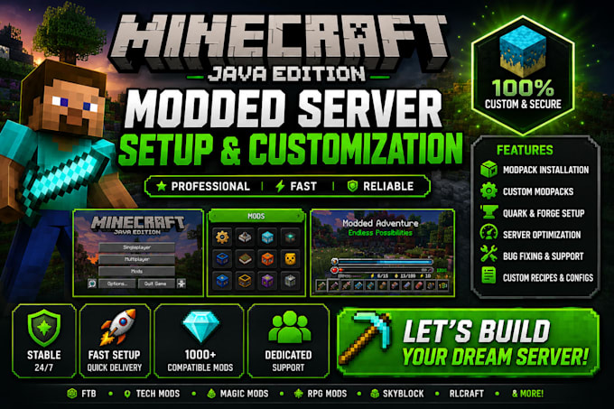 create fix optimize minecraft modpack quest, server setup forge fabric cobblemon