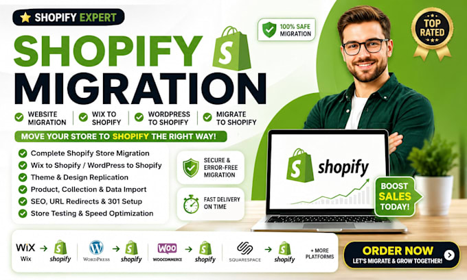 do shopify migration, website migration, wix to shopify