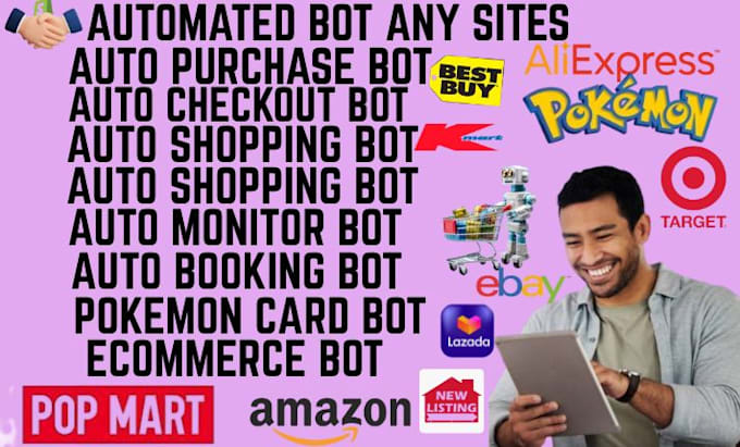 do auto purchase bot, amazon bot, pokemon bot, shopping bot, bestbuy bot, alert
