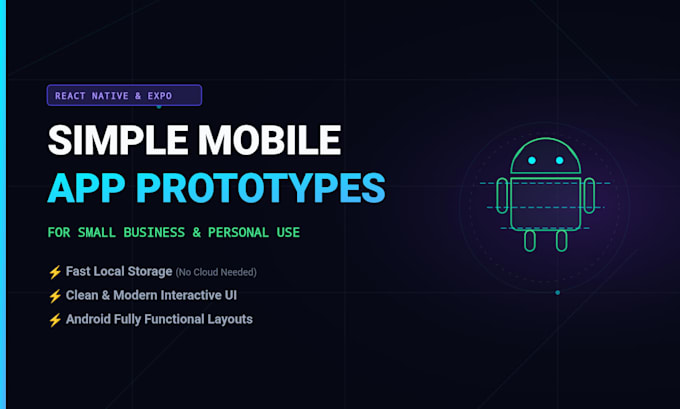 build a simple mobile app prototype or layout using react native