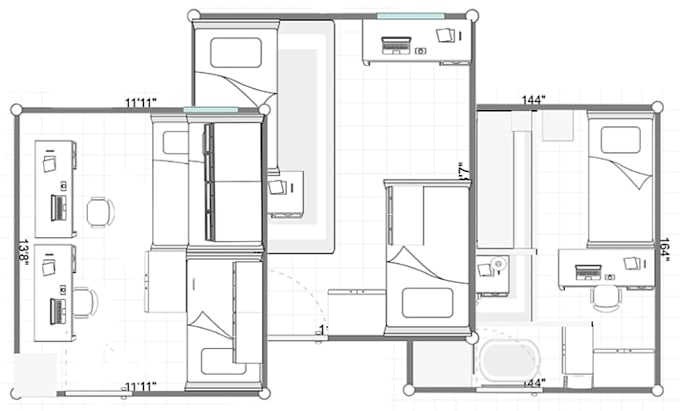 create a realistic dorm room layout based on your needs