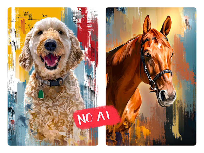 draw amazing abstract pet illustration