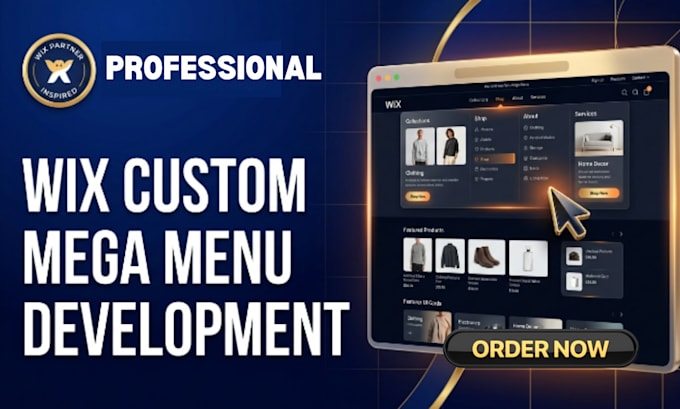 create custom wix mega menu, responsive navigation and dropdown menu