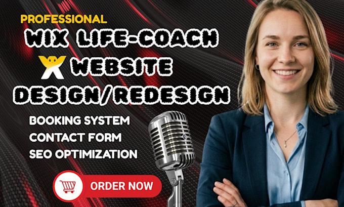 design professional wix coach website, wix website for coaches, wix booking site