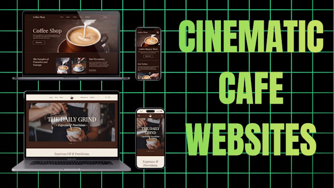 design a cinematic scroll animated cafe website