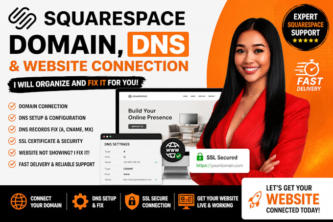 fix squarespace website domain dns settings and website connection issues,