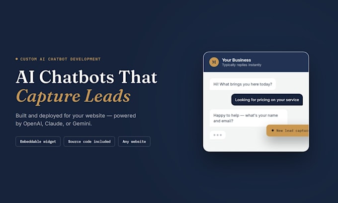 build a custom ai lead capture chatbot widget