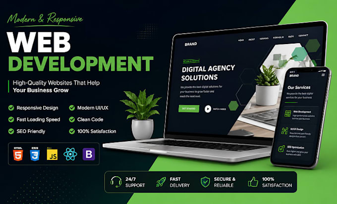 build a responsive android IOS and website with modern UI