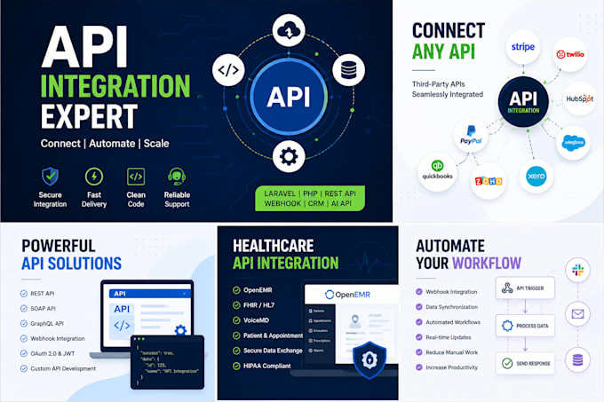 integrate any rest API, graphql API, webhook, or CRM