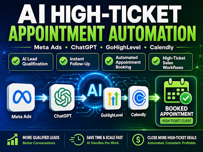 setup meta ads chatgpt gohighlevel calendly ai workflow high ticket appointment
