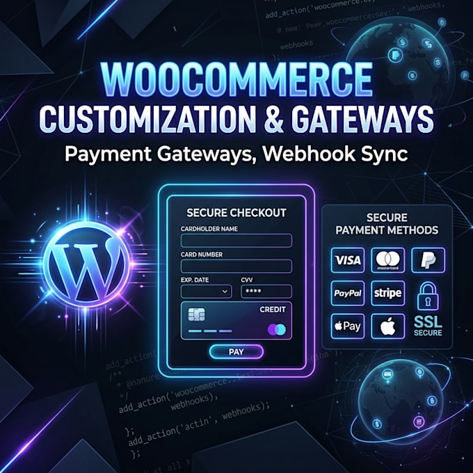develop custom woocommerce plugins, gateways, and themes
