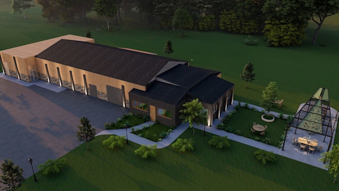 design backyard, landscape, patio, and swimming pool 3d