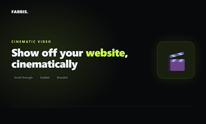 create a cinematic scroll through showcase video of your website