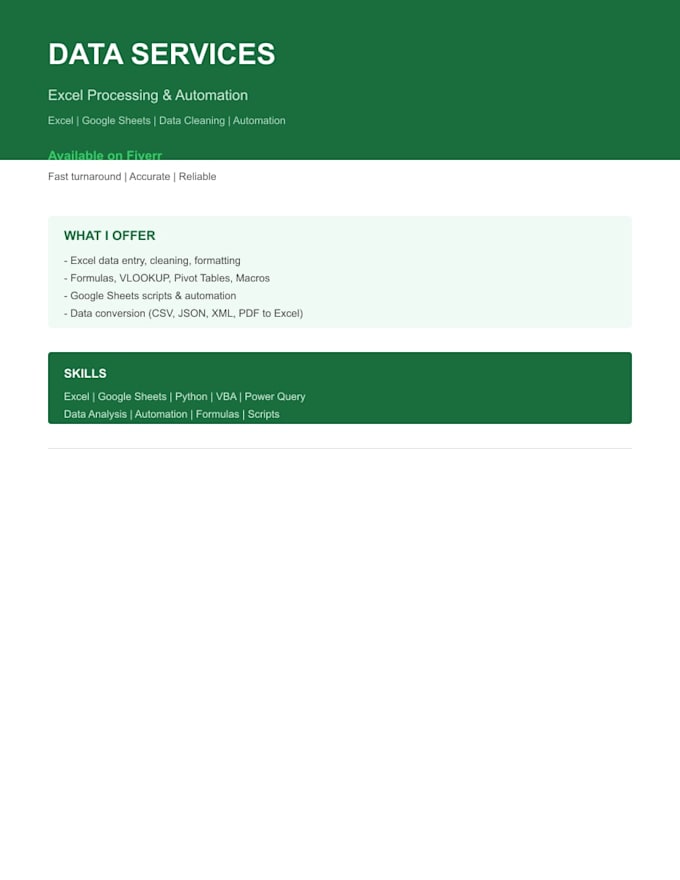 process, clean, format your excel data with formulas and automation
