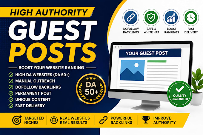 publish high authority guest posts on real websites