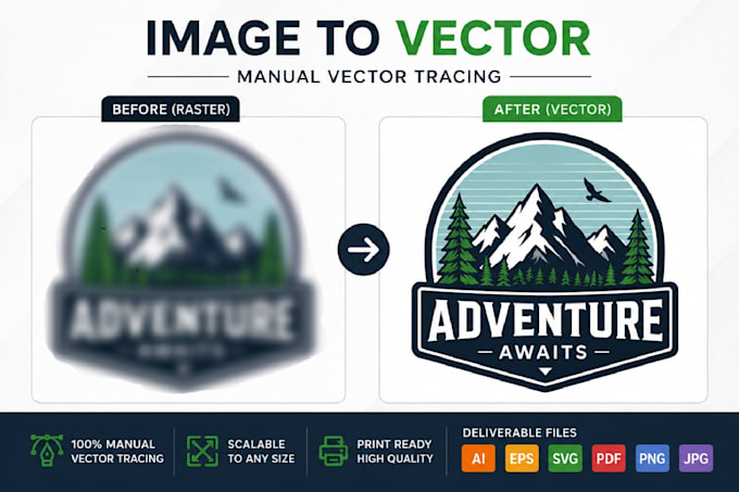convert image to vector, redraw logo, vector trace in adobe