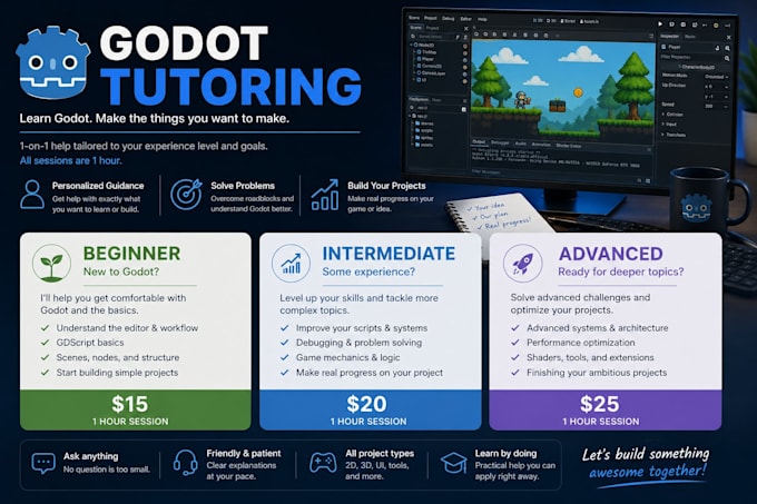 teach you how to make a game in godot