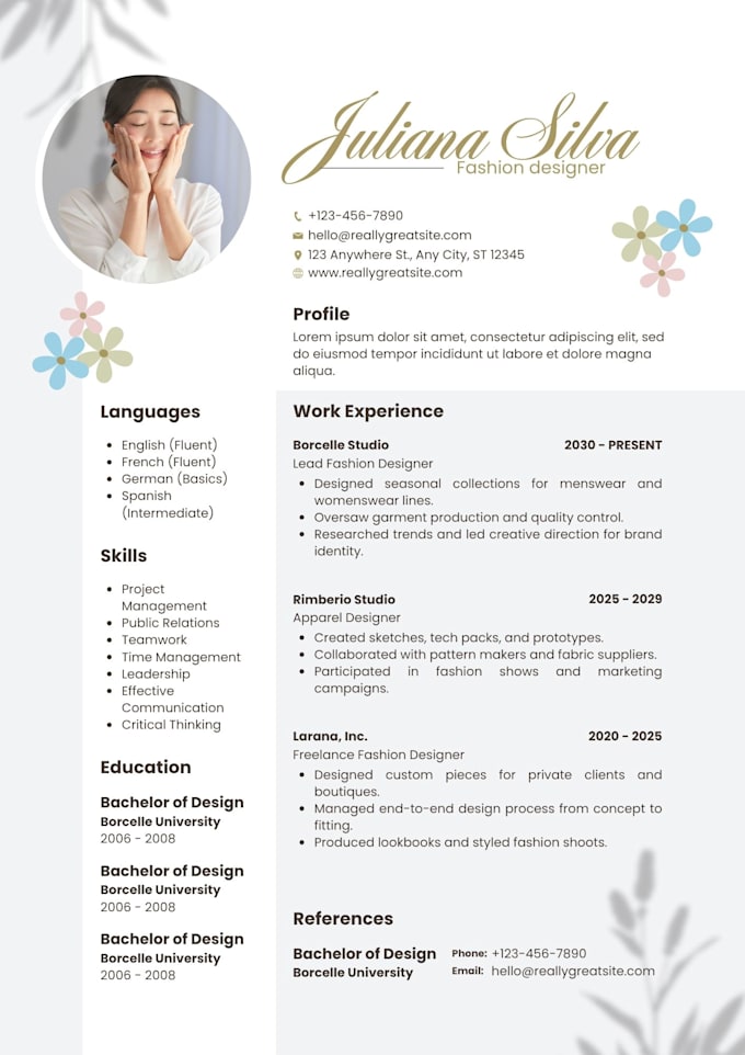 create ats CV a professional resume