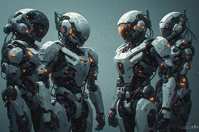 illustrate your mecha, robot and armored characters