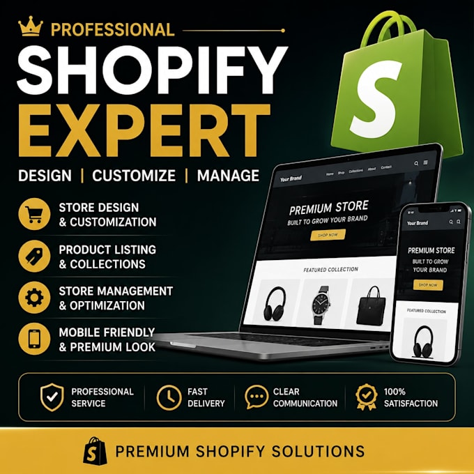 customize and manage your professional shopify store