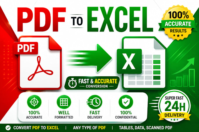 do PDF to excel conversion and document formatting