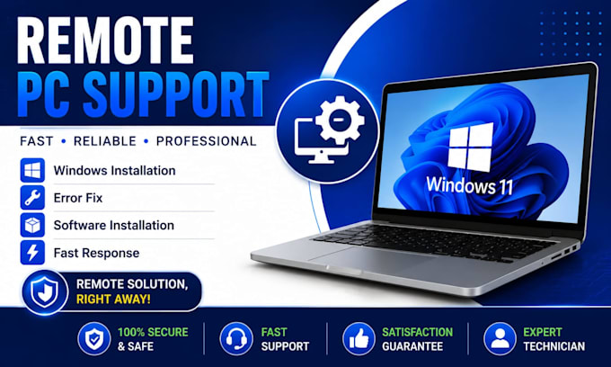 install software fix windows issues and provide remote pc support