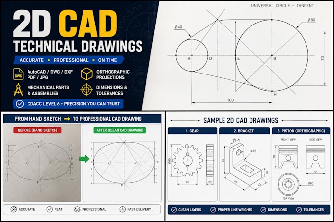 do any drawings required of 2d