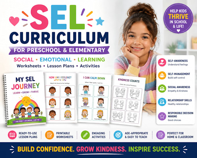 write an sel curriculum for preschool or elementary homeschool worksheets