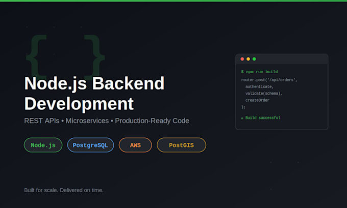 build a production ready scalable backend application