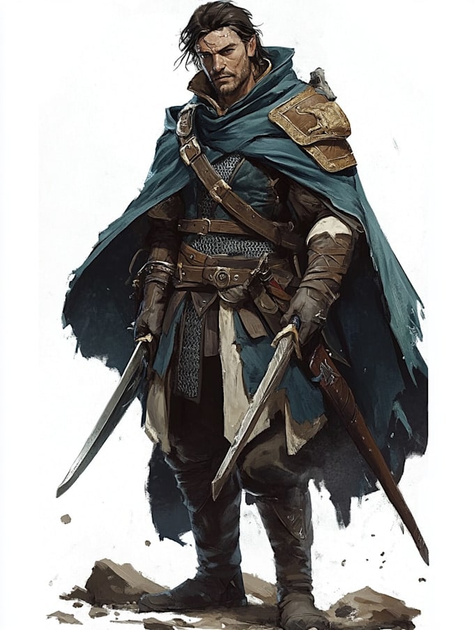 fantasy dnd character illustration