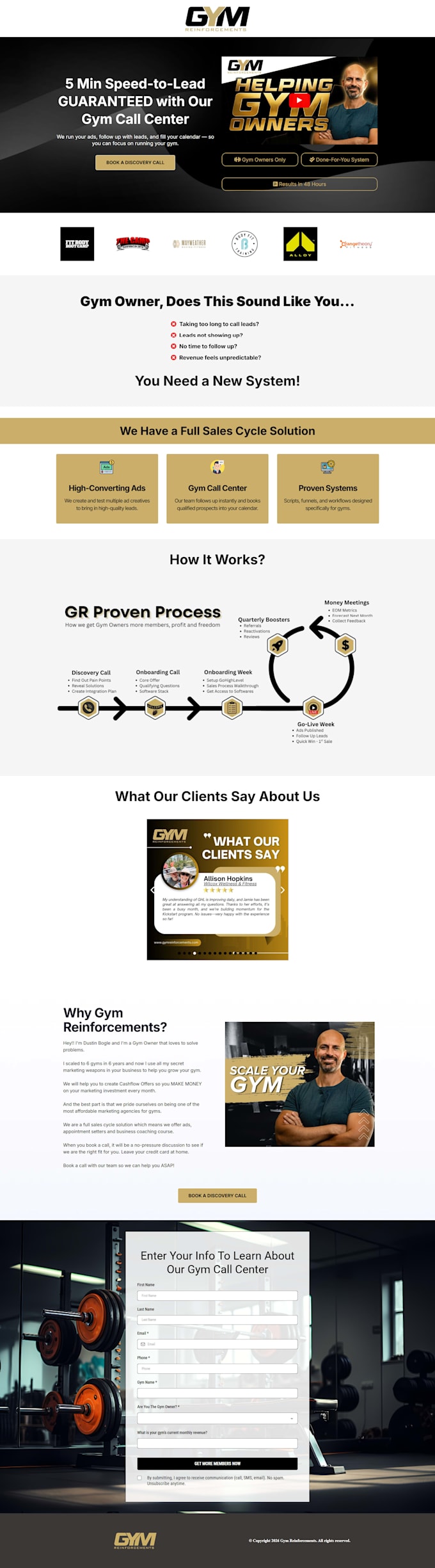 create landing page and email automation