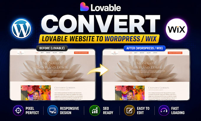 convert lovable website to wordpress or lovable to wix