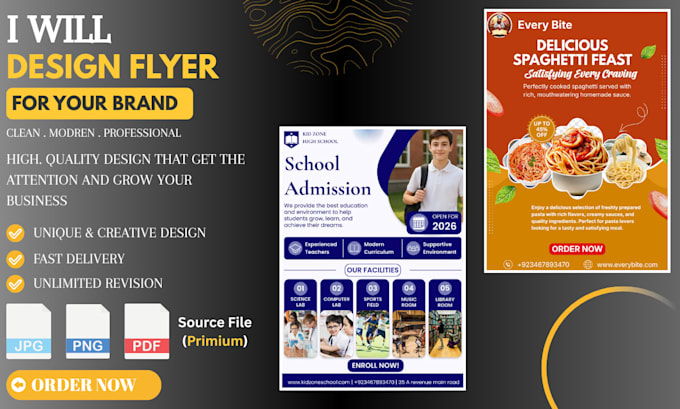design professional business promotional and marketing flyer