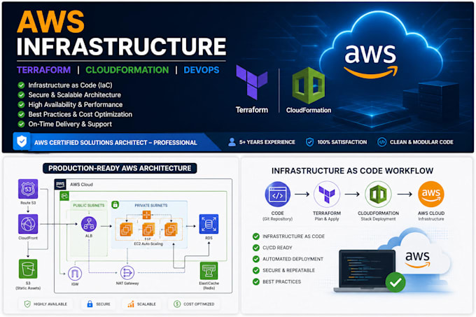 deploy AWS infrastructure with terraform and cloudformation