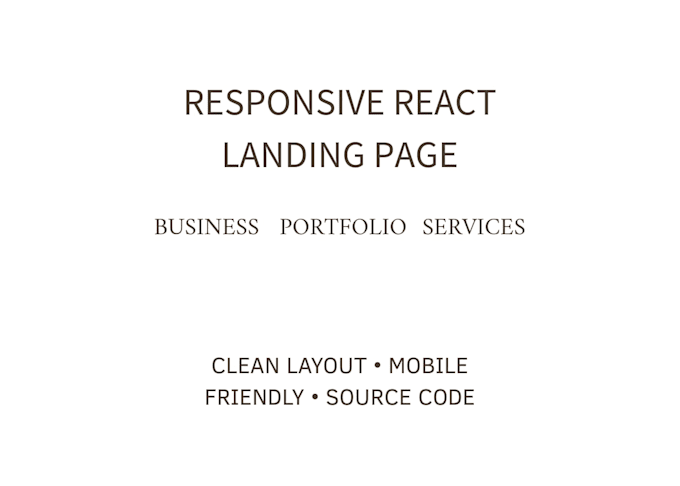 build a responsive react or nextjs landing page
