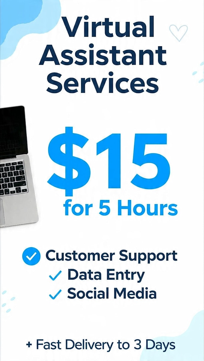 virtual assistant , customer support and social media