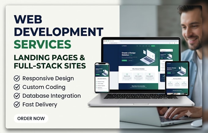 build responsive landing page or full stack website with deployment
