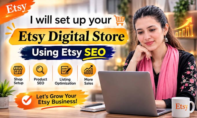 setup your etsy digital store using etsy SEO