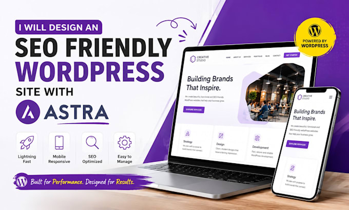 design an SEO friendly wordpress website using astra theme