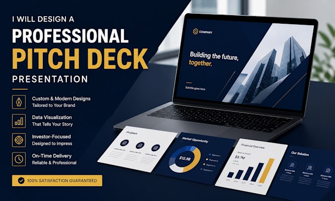 design a professional pitch deck presentation